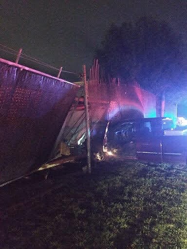 A drunk driver crashed their truck through a fence at Chattanooga police headquarters (Contributed photo/Chattanooga Police Department).