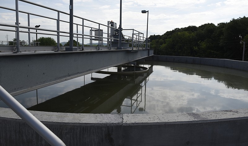 Part of Tennessee American Water's new $18 million dewatering facility is photographed on Monday, Apr. 25, 2016, in Chattanooga, Tenn. 