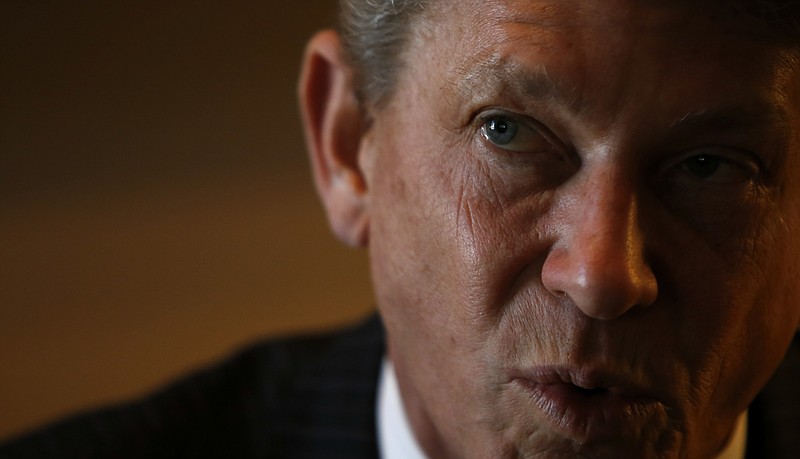 Gubernatorial candidate Randy Boyd speaks with the Times Free Press before the Hamilton County Republican Party's annual Lincoln Day Dinner at The Chattanoogan on Friday, April 27, 2018 in Chattanooga, Tenn.