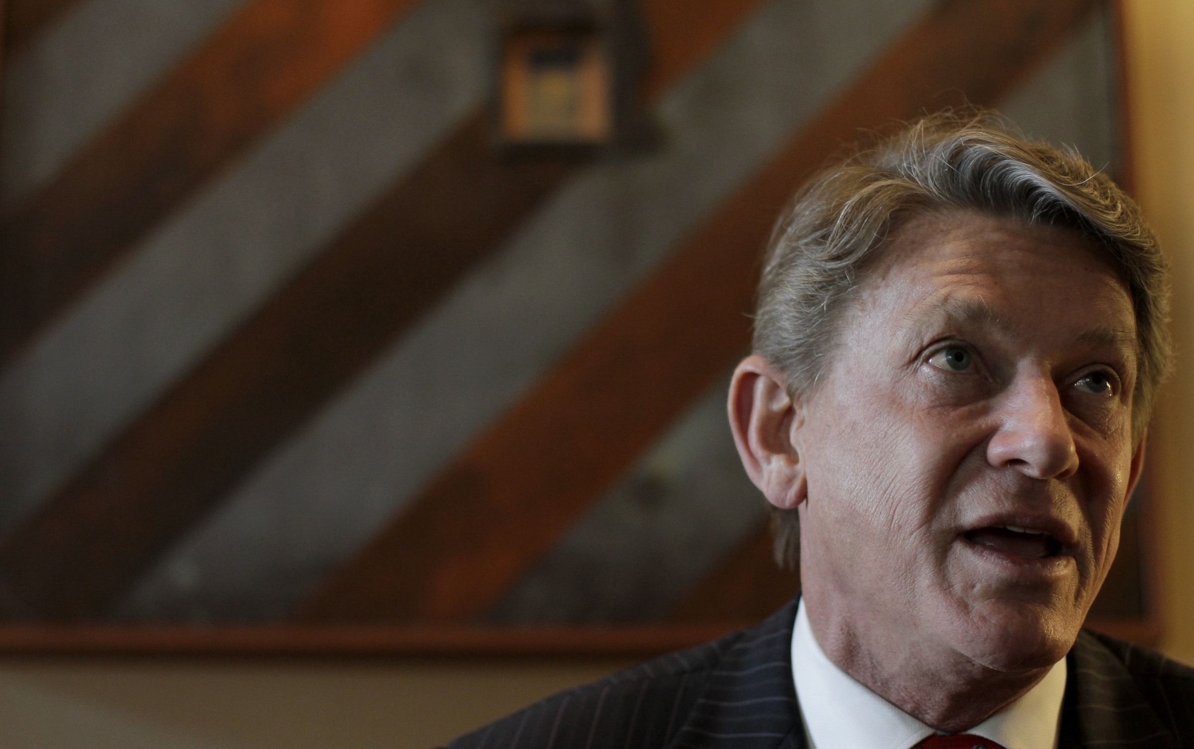 Gubernatorial candidate Randy Boyd speaks with the Times Free Press before the Hamilton County Republican Party's annual Lincoln Day Dinner at The Chattanoogan on Friday, April 27, 2018 in Chattanooga, Tenn.