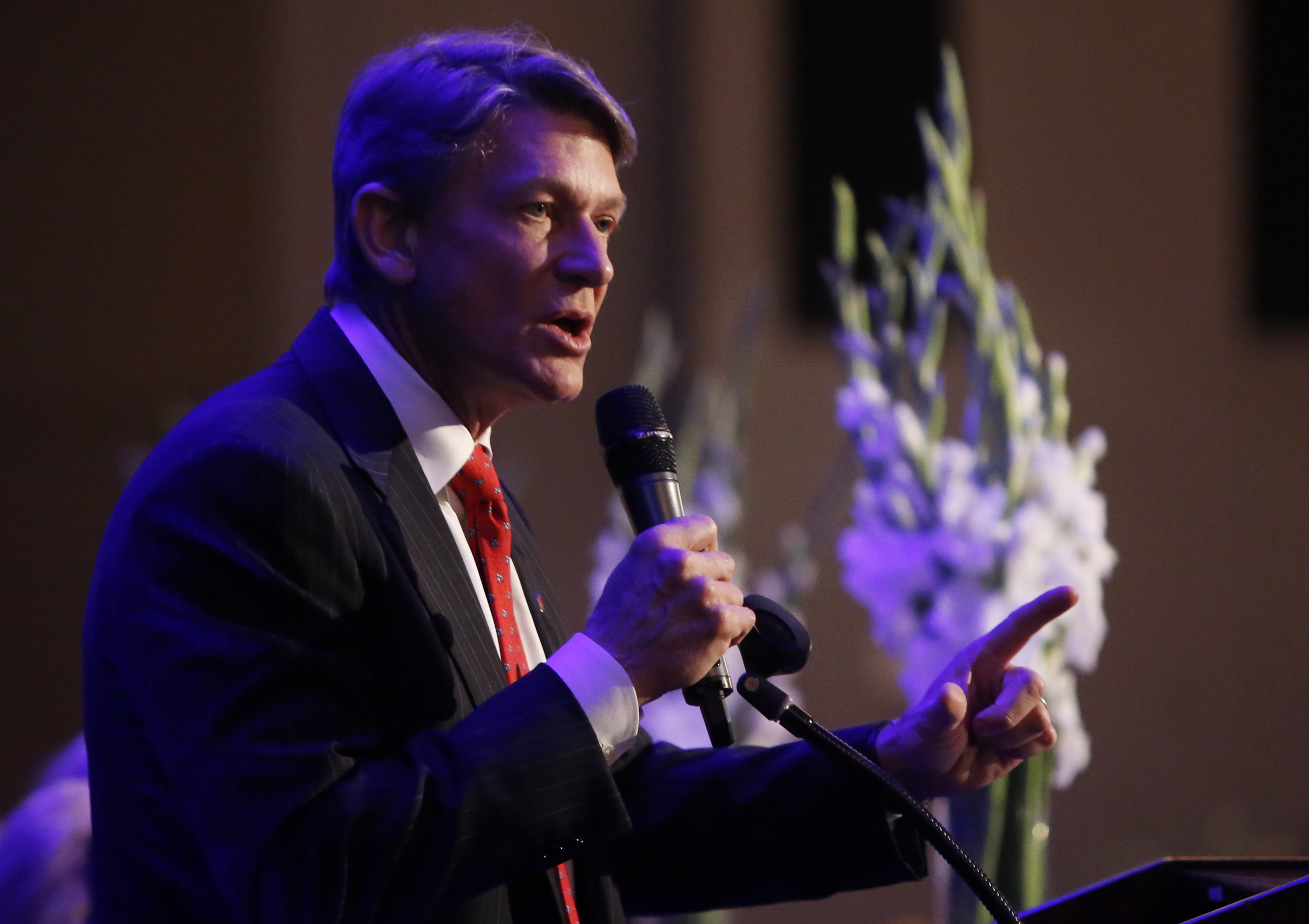 Gubernatorial candidate Randy Boyd speaks during the Hamilton County Republican Party's annual Lincoln Day Dinner at The Chattanoogan on Friday, April 27, 2018 in Chattanooga, Tenn.