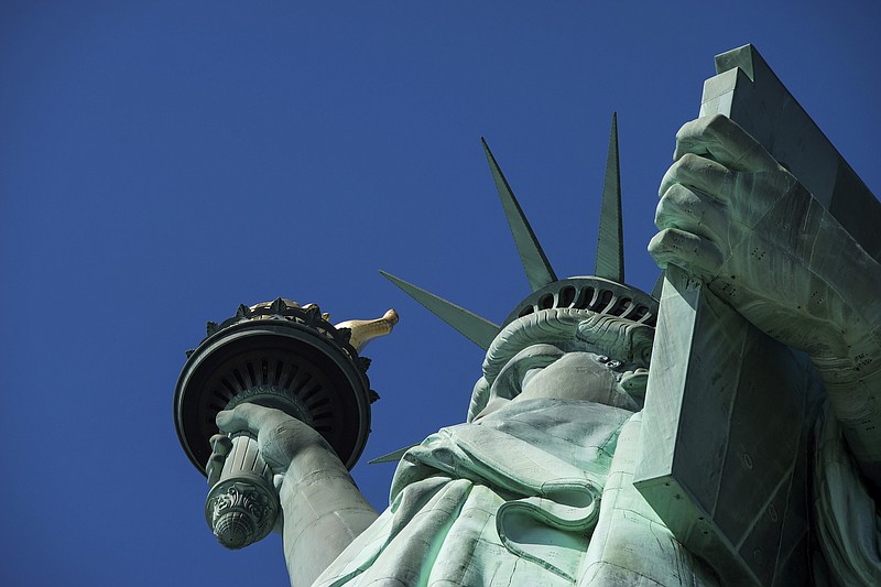 The Statue of Liberty in New York. 