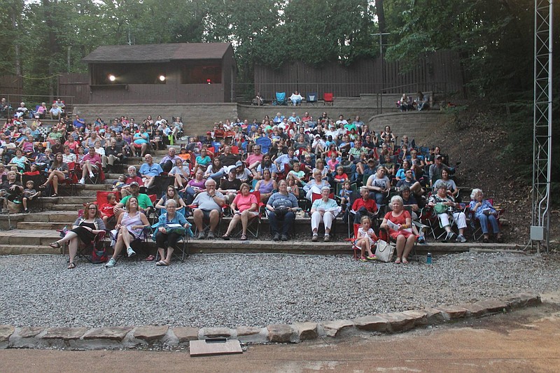 Signal Mountain Playhouse is an amphitheater where audience members bring their folding chairs to watch the show.