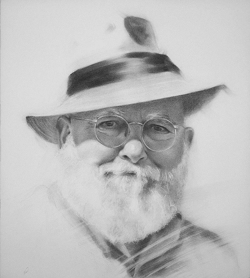 "Courtenay" is a 30.5-inch by 32-inch, charcoal portrait on paper by Norman Davis. (Photo: River-Gallery.com)
