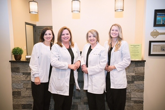 Family nurse practitioners Betsye Allison, Leslie Weaver, Leila Clark and Sarah Harris provide care for patients at Flintstone Ready Clinic, which is owned by Weaver.