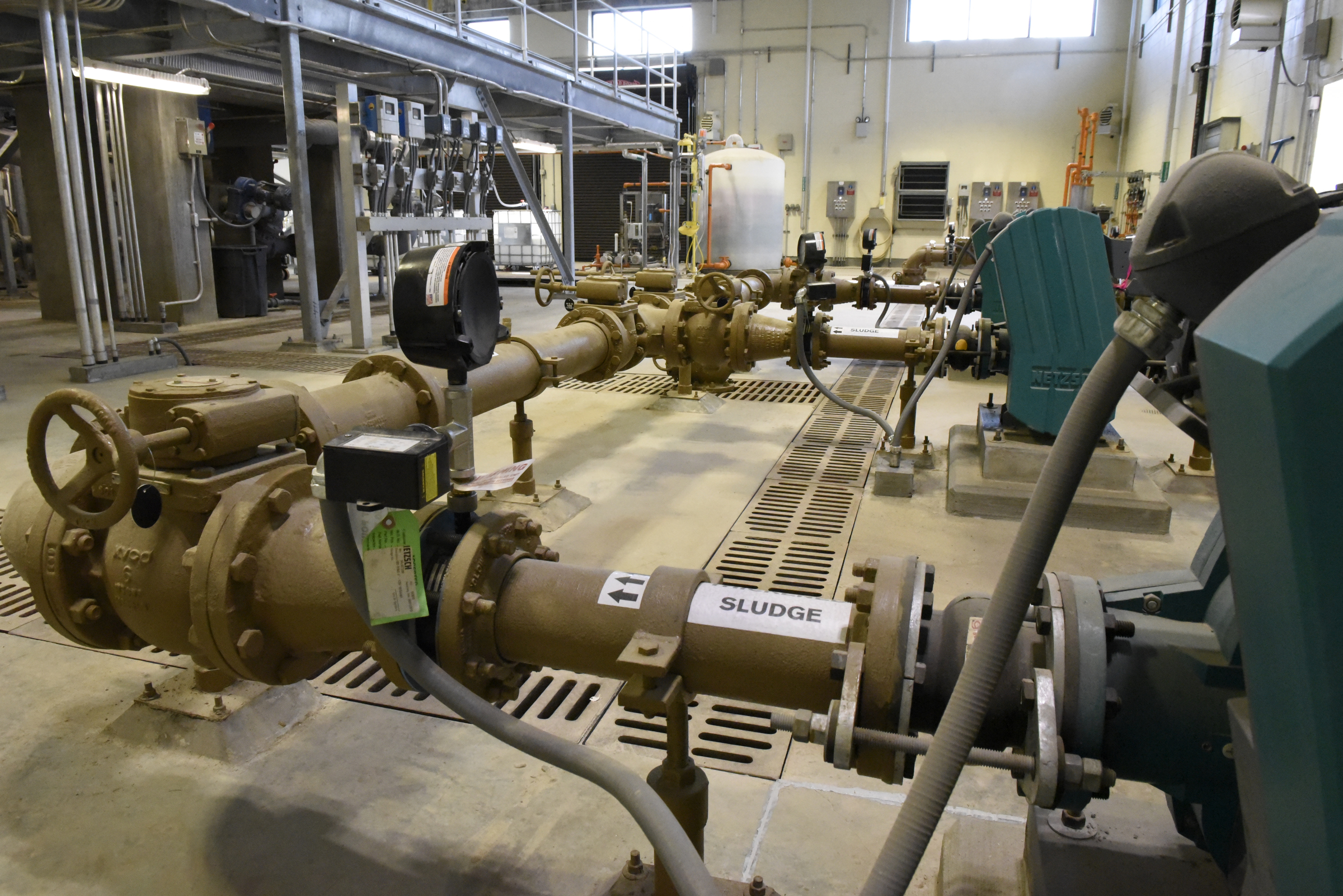 The interior of Tennessee American Water's new $18 million dewatering facility is photographed on Monday, Apr. 25, 2016, in Chattanooga, Tenn.