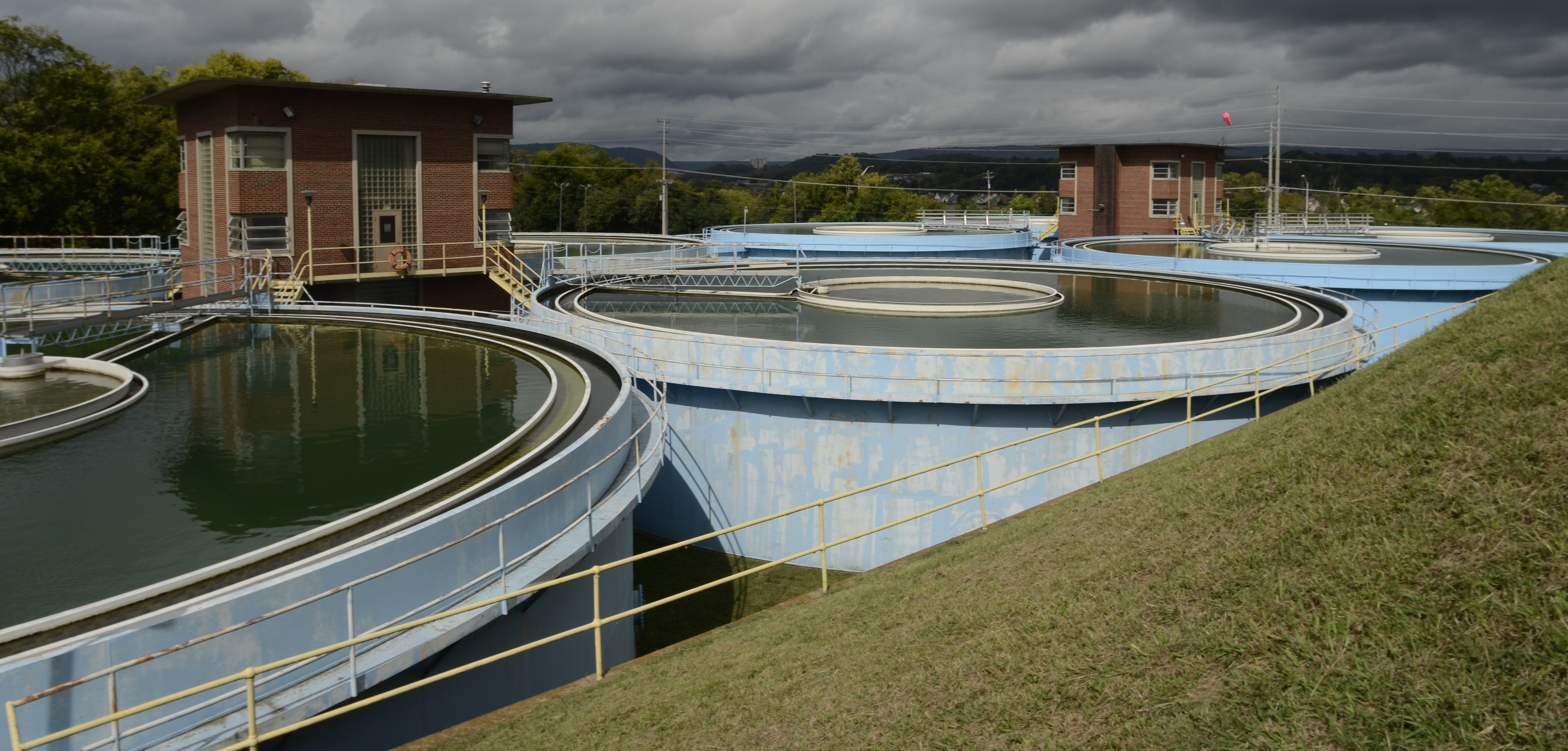 The Tennessee American Water Company's Citico water treatment plant is located next to the Tennessee River in downtown Chattanooga.