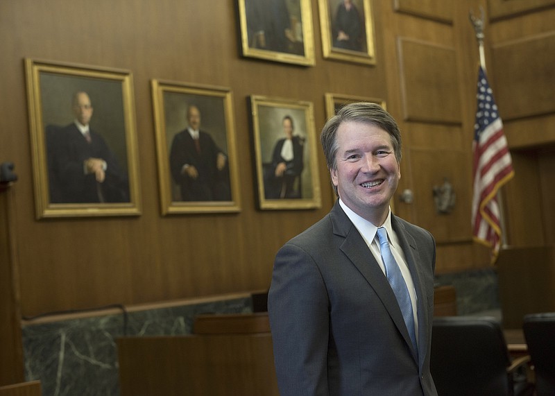 In a handout photo provided by the U.S. Court of Appeals, Judge Brett Kavanaugh. Many of the 48 clerks who have worked for Kavanaugh have been deployed to vouch for him in a campaign coordinated by CRC Public Relations, a Washington firm whose conservative clients include the Federalist Society. (U.S. Court of Appeals via The New York Times)