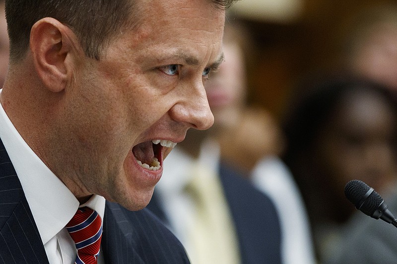 FBI Deputy Assistant Director Peter Strzok testifies before the House Committees on the Judiciary and Oversight and Government Reform during a hearing on "Oversight of FBI and DOJ Actions Surrounding the 2016 Election," on Capitol Hill, Thursday, July 12, 2018, in Washington. (AP Photo/Evan Vucci)