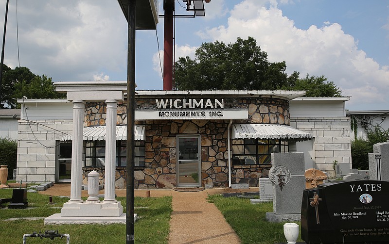 Wichman Monuments sits along Brainerd Road Friday, July 13, 2018 in Chattanooga, Tennessee. Trent Daniel Wichman, president of Wichman Monuments, was indicted on Wednesday in Hamilton County on the theft of property charges. 