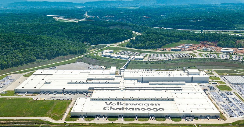 Photo contributed by Volkswagen / An aerial photo shows Volkswagen's production plant in Chattanooga. About 3,500 people now work for VW in the city.
