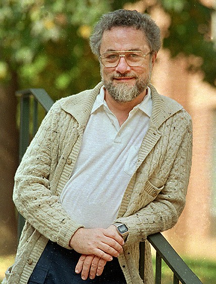 FILE - In this October 1987, file photo, Adrian Cronauer, a disc jockey on the Saigon-based Dawn Buster radio show from 1965-1966 whose experiences in the Vietnam War were chronicled in the movie "Good Morning, Vietnam," poses outside his home in Philadelphia, Pa. Cronauer died Wednesday, July 18, 2018. He was 79.