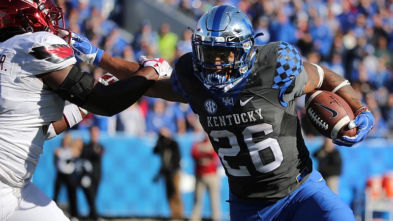 Kentucky running back Benny Snell racked up 1,333 rushing yards last season as a sophomore, including this 211-yard performance against in-state rival Louisville. He has rushed for more than 1,000 yards this season.