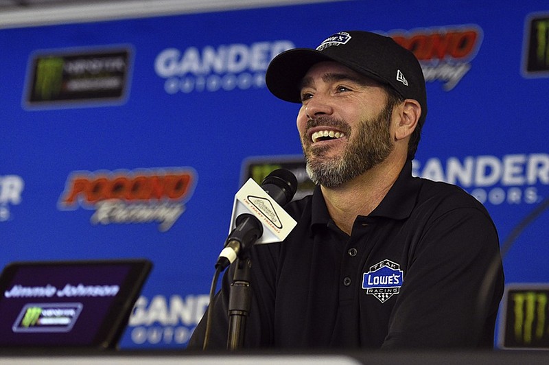 Jimmie Johnson is set to make the 600th start of his NASCAR Cup Series career when the checkered flag drops Sunday at Pocono Raceway in Long Pond, Pa.