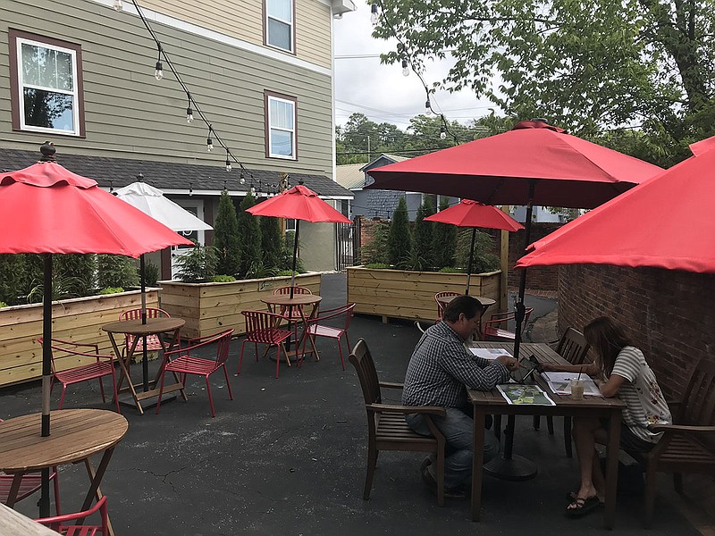 Mayfly Coffee now features expanded seating indoors as well as on its new outdoor patio.