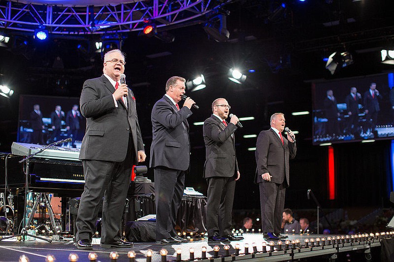 Old Time Preachers will be the featured singers at the Tri-State Gospel Music Hall of Fame induction ceremony on Saturday at Parkway Baptist Church. Quartet member Mike Holcomb is among the 11 singers being inducted into the Hall of Fame.