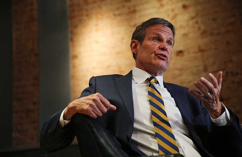 Staff photo by Erin O. Smith / ...Bill Lee, a Tennessee gubernatorial candidate, talks about his candidacy during a Chattanooga Times Free Press interview Tuesday, May 1, 2018 at his office in downtown Chattanooga, Tenn.