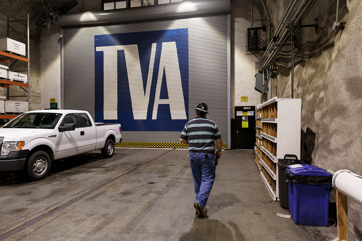 Plant manager Thomas Gamble walks into TVA's Raccoon Mountain Pumped-Storage Plant on Friday, Aug. 10, 2018, in Chattanooga, Tenn. The hydroelectric facility halted tours for the public after the September 11 terrorist attacks in 2001, but they began offering tours again this year.