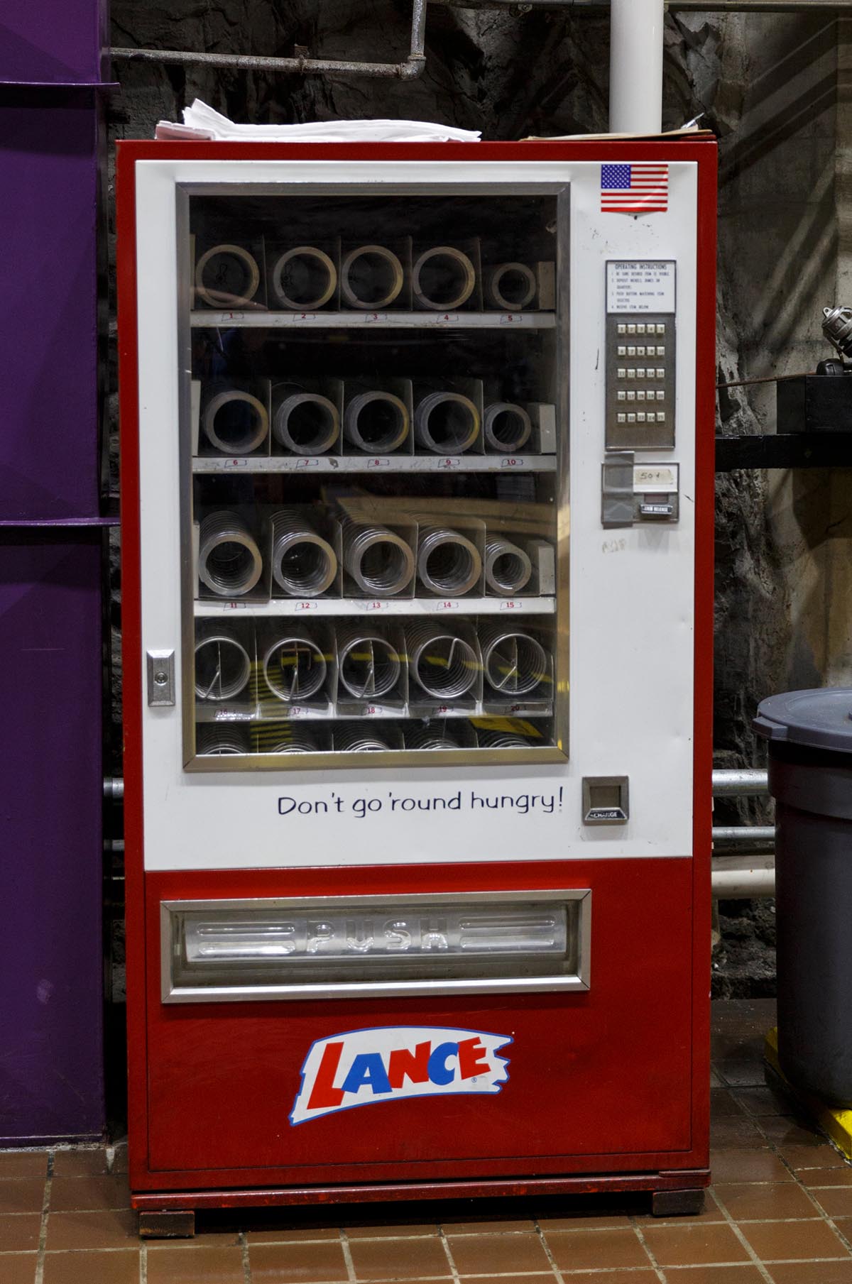 A vending machine is empty inside TVA's Raccoon Mountain Pumped-Storage Plant on Friday, Aug. 10, 2018, in Chattanooga, Tenn. The hydroelectric facility halted tours for the public after the September 11 terrorist attacks in 2001, but they began offering tours again this year.