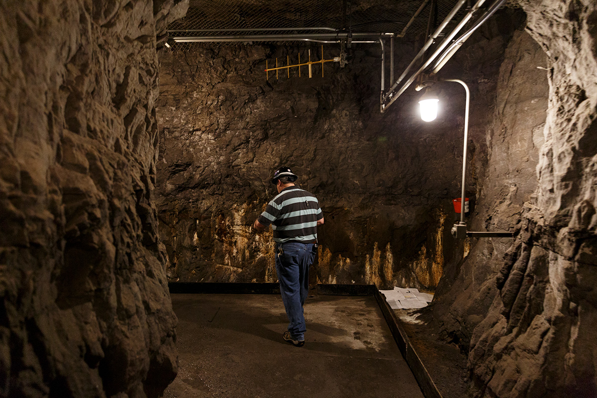 Plant manager Thomas Gamble uses an access tunnel to exit TVA's Raccoon Mountain Pumped-Storage Plant on Friday, Aug. 10, 2018, in Chattanooga, Tenn. The hydroelectric facility halted tours for the public after the September 11 terrorist attacks in 2001, but they began offering tours again this year.