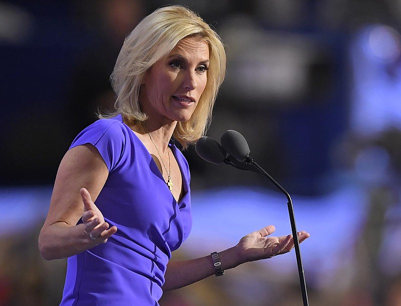 In this Wednesday, July 20, 2016, file photo, conservative political commentator Laura Ingraham speaks during the third day of the Republican National Convention in Cleveland. Ingraham says she disavows the support of white nationalists and claims that her views about the nation's demographic changes have been distorted. The Fox News personality responded to critics of her commentary that massive demographic changes that most Americans don't like have been forced upon the country by legal and illegal immigration. (AP Photo/Mark J. Terrill, File)