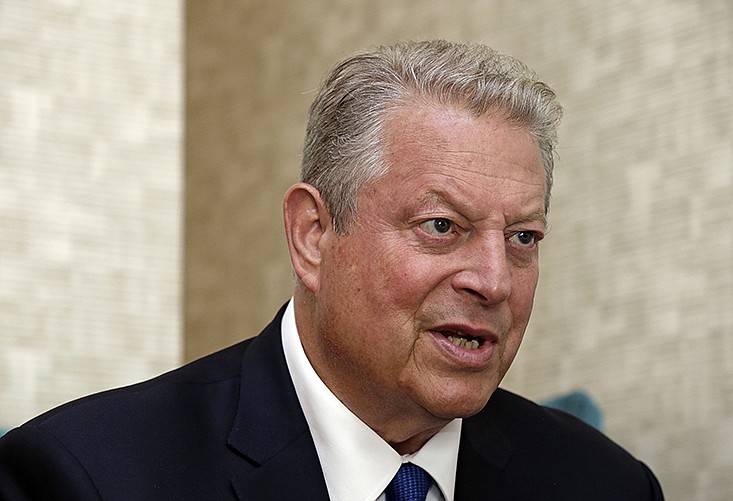 Former U.S. Vice President Al Gore speaks during an interview in Greensboro, N.C., Monday, Aug. 13, 2018. 