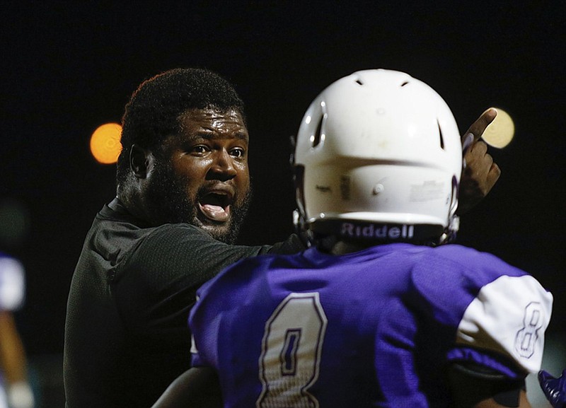 Rossville native Cortney Braswell, left, the head football coach at Central the past two seasons, will make his regular-season debut as Ridgeland's coach tonight as the Panthers take on Calhoun in Rome, Ga.