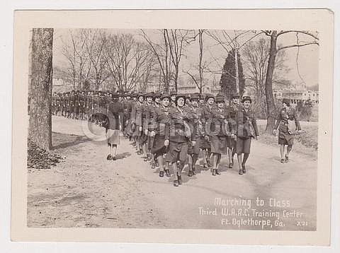Members of the Women's Army Auxiliary Corps march to class in Ft. Oglethorpe, Ga. / Oldenstock photos