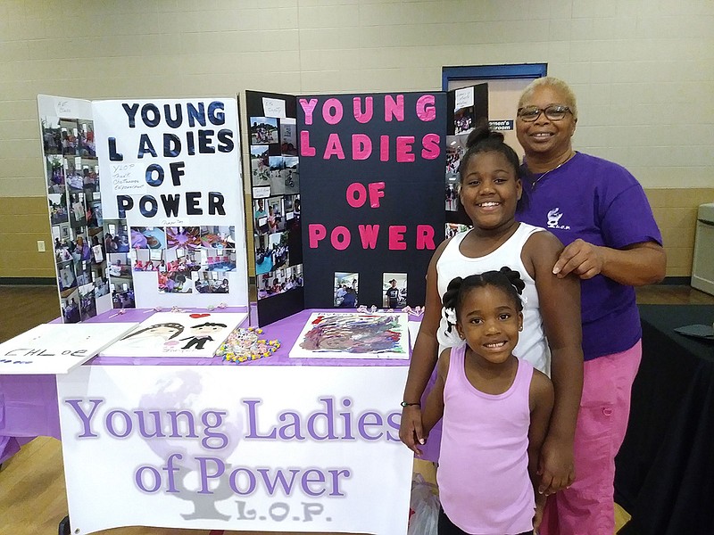 Young Ladies of Power founder Joyce Watson stands with students Ja'Lyah Griffin, front, and Ja'Nyce Boyd. (Photo from Joyce Watson)