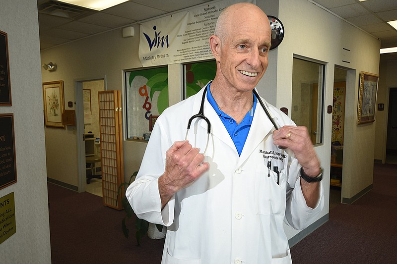 Dr. Marshall Horton is the Champions of Health Care volunteer winner for 2018. Horton is shown here at the Volunteers In Medicine office in Brainerd.