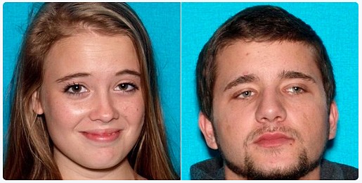 Portland, Tennessee, police are searching for Destiny Faiyh Aldrige, left. The report indicates she may have been abducted. The suspect is identified as Ronnie Wilmoth, 21. (Tennessee Bureau of Investigation Twitter page)