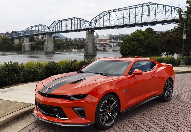 A special edition Hot Wheels Camaro is shown at Coolidge Park on Wednesday, Aug. 29, 2018, in Chattanooga, Tenn.