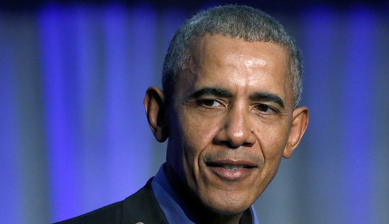 In this Dec. 5, 2017, file photo, former President Barack Obama speaks in Chicago. Obama is stepping into the midterm battle. Ahead of his first campaign events of the midterm elections, Obama is set to speak Friday as he accepts an ethics in government award in Illinois. (AP Photo/Charles Rex Arbogast, File)