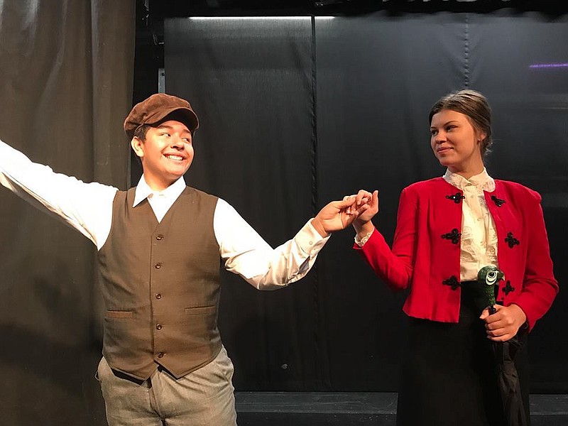 Raymundo Moncayo plays Bert and Megan Robertson is Mary Poppins in Artistic Civic Theatre's youth production of "Mary Poppins Jr." / Artistic Civic Theatre contributed photo