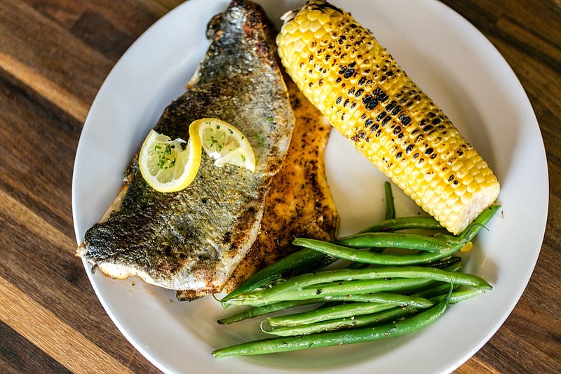 Blackened rainbow trout