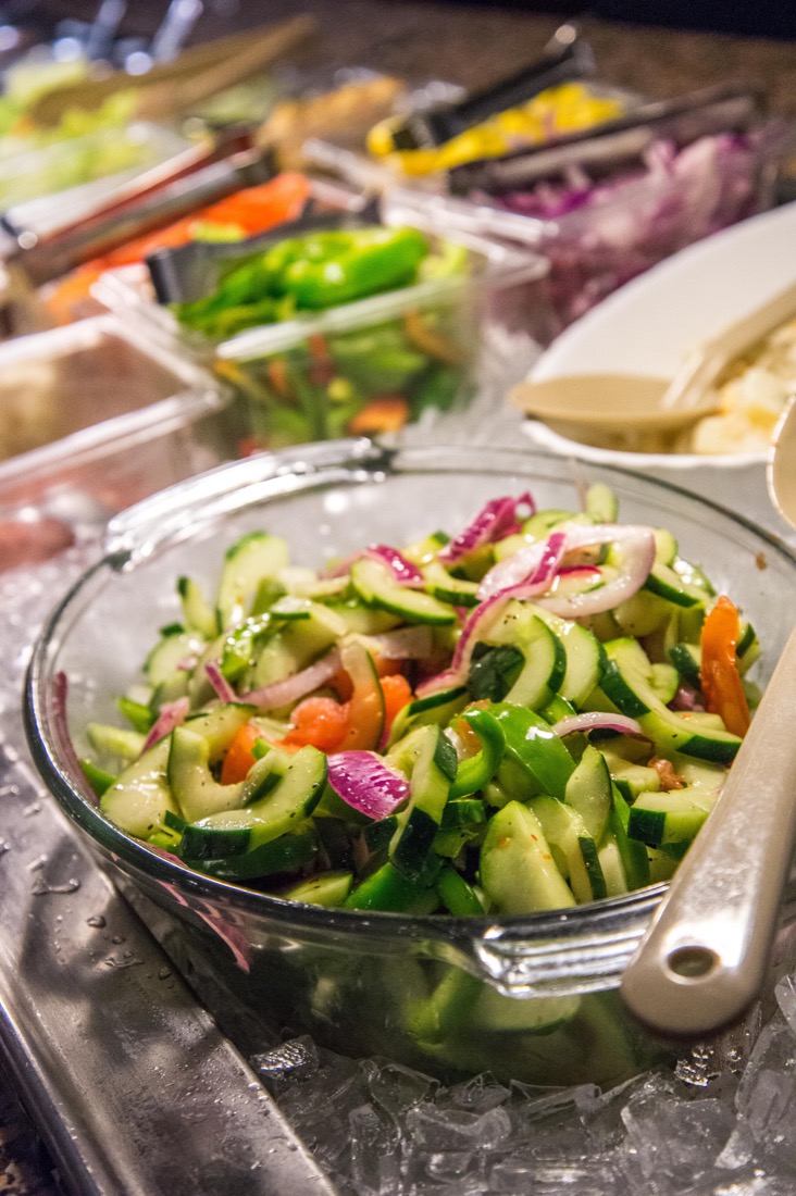 Vegetable salad with Italian dressing