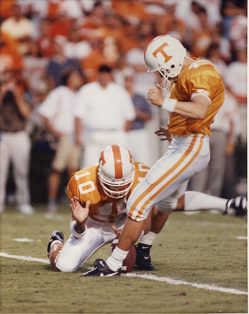 Tennessee kicker Jeff Hall made two field goals, including one in overtime, to help the Vols beat Florida early in the 1998 season. The rivalry win opened the Vols' SEC schedule and started their road to the conference title game.