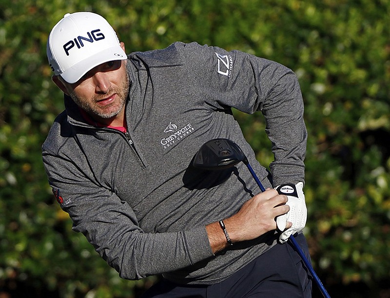 David Skinns watches his opening tee shoot during the Sanderson Farms Championship last October in Jackson, Miss. The 36-year-old Englishman, who played at the University of Tennessee, led the Web.com Tour's Boise Open after shooting a 7-under 64 on Thursday.