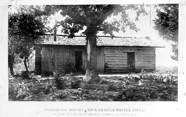 The Snodgrass House at Chickamauga and Chattanooga National Military Park. (Photo courtesy of the Chattanooga Public Library)