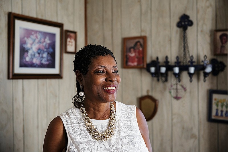 Cornelia Williams, pastor of Living Water Christian Center, poses for a portrait in her home on Friday, Sept. 7, 2018, in Chattanooga, Tenn. Williams started the Titus II Woman Initiative to improve the lives of women in her community.