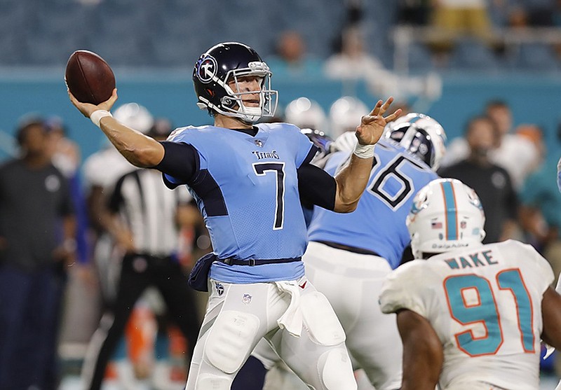 Tennessee Titans backup quarterback Blaine Gabbert played in last weekend's season-opening loss to the Miami Dolphins, and Titans coach Mike Vrabel said he expects Gabbert and starter Marcus Mariota both to play in Sunday's game against the Houston Texans.