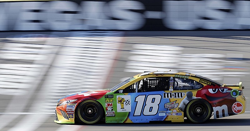 NASCAR driver Kyle Busch qualifies Friday for today's Cup Series race at Las Vegas Motor Speedway.