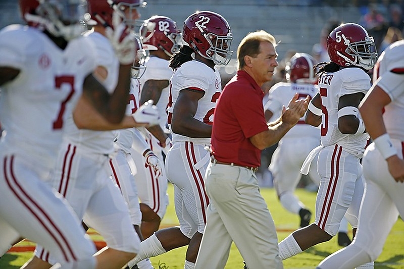 Alabama football coach Nick Saban is trying to get the Crimson Tide defense ready for a rare look at the option offense.