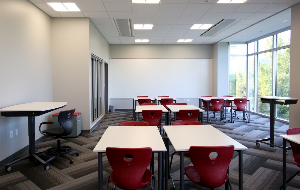 Staff photo by Erin O. Smith /
English and history classrooms will be housed in Baylor School's new Scotty Probasco Academic Center. The classroom was photographed Wednesday, September 19, 2018 following the dedication ceremony at Baylor School in Chattanooga, Tennessee.