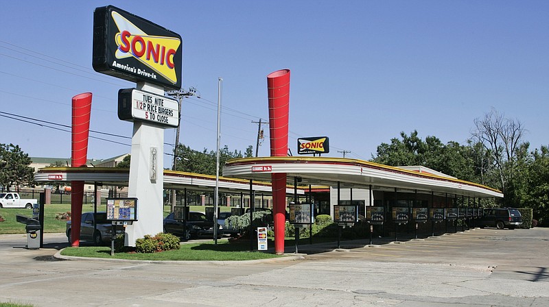 A Sonic Restaurant is pictured in Oklahoma City, Wednesday, Oct. 1, 2008. With the high cost of gasoline, hurricanes that forced the temporary closure of hundreds of stores and even a recent shot at the company by presidential hopeful John McCain, Sonic Corp. is facing some challenges as it looks to expand its franchise. (AP Photo/Sue Ogrocki)