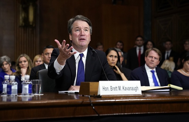 Supreme Court nominee Brett Kavanaugh testifies before the Senate Judiciary Committee on Capitol Hill in Washington, Thursday, Sept. 27, 2018. (AP Photo/Andrew Harnik, Pool)

