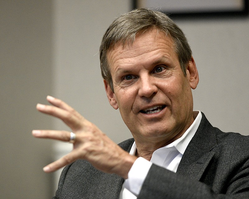 Republican gubernatorial candidate Bill Lee spoke to the editors of the Times Free Press at the newspaper's office on September 28, 2018.  