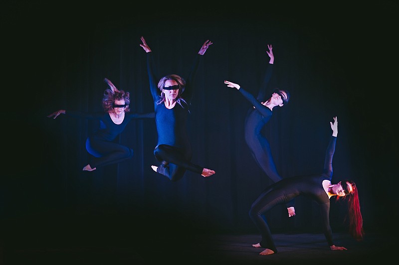 Unity Dance Troupe dancers perform blindfolded during much of "FOG: Adapted From the Story of Job." (Photo from Alexis Ziarkowski Burleson)