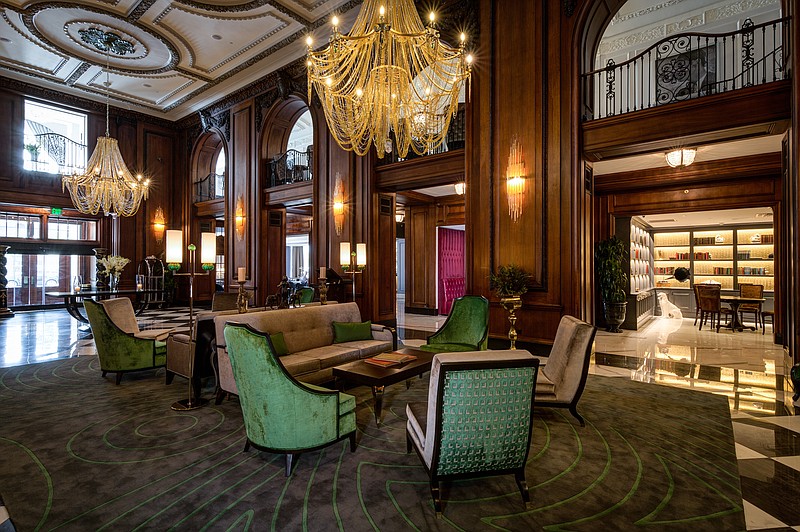 Contributed photo by Avocet Hospitality / The renovation of the lobby of The Read House hotel included restoration of the original Russian Walnut.