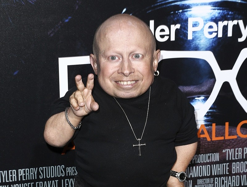 FILE - In this Oct. 17, 2016 file photo, Verne Troyer attends the world premiere of "BOO! A Madea Halloween" in Los Angeles. The Los Angeles County coroner says Troyer, who was best known for his role as Mini-Me in the "Austin Powers" films and who died on April 21, 2018, died of suicide by alcohol intoxication. The coroner's office released its findings Wednesday, Oct. 10. His representatives said he was struggling with depression. (Photo by John Salangsang/Invision/AP, File)

